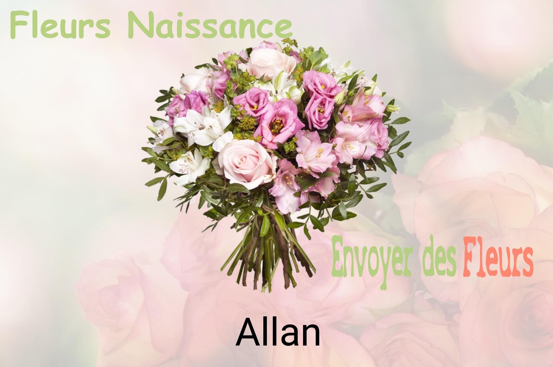 Bouquet de fleurs de naissance livré à Allan